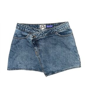 future collective denim mini skirt